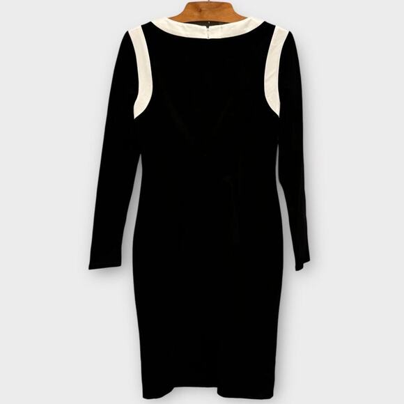 Nue by Shani Ponte Satin Stretch Sheath Dress Size US/4 - Picture 5 of 8